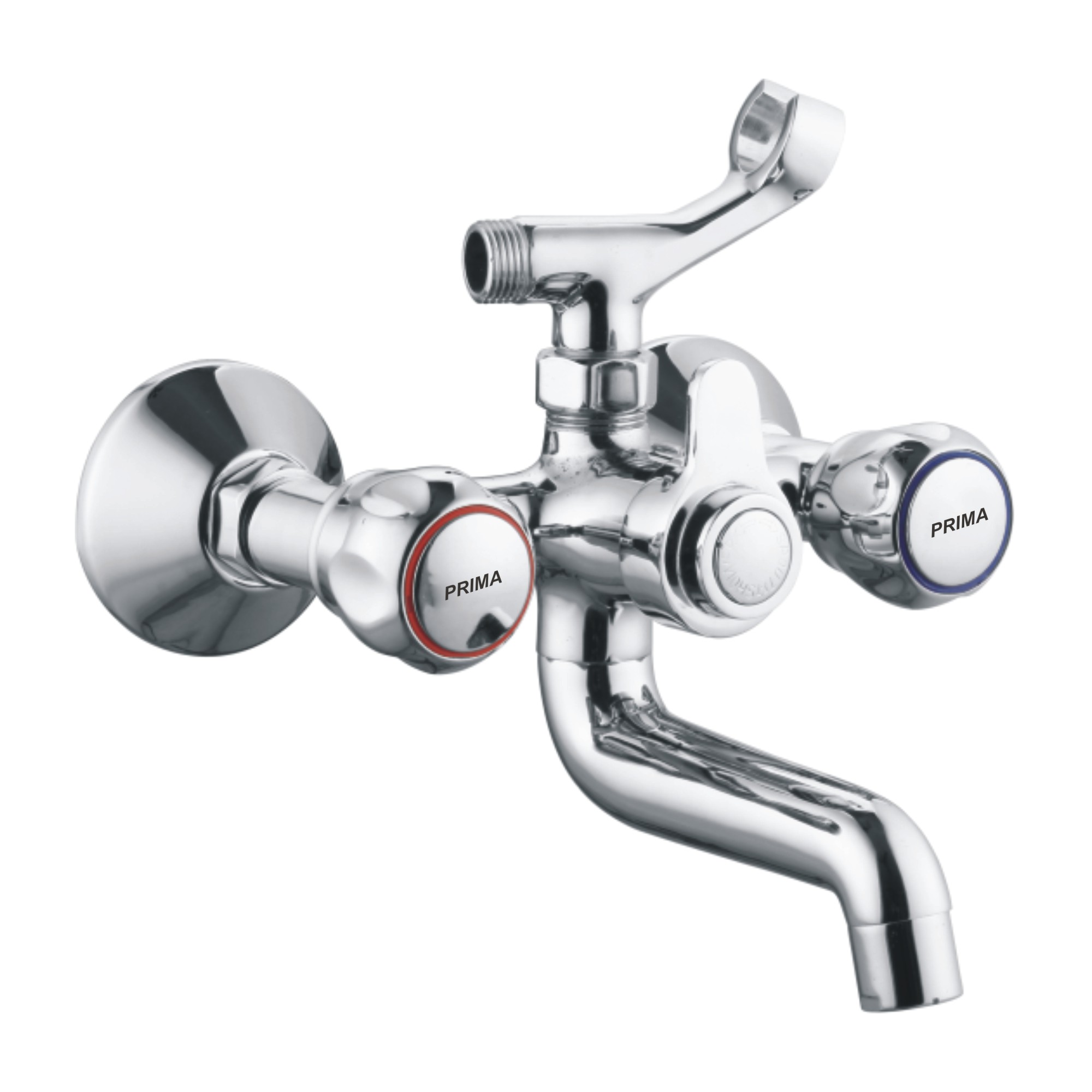 C.P Wall Mixer  with Tele Shower & Flexible tube